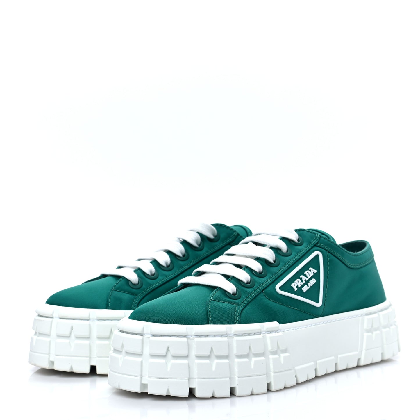Re-Nylon Gabardine Triangle Logo Double Wheel 50mm Sneakers 39.5 Assenzio
