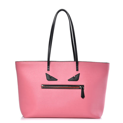 Fendi Vitello Elite Cuoio Monster Buggies Medium Roll Tote Lollypop Black 1 of 11