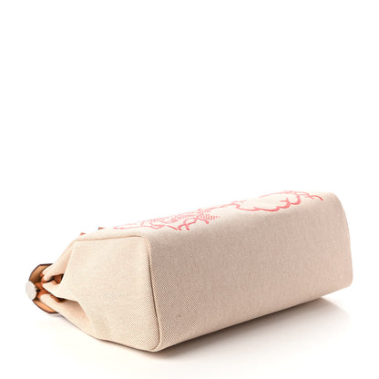 Hermes Vache Hunter Toile Pegase Pop Herbag Zip Retourne 31 PM Capucine Ecru 4 of 10