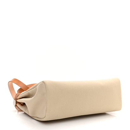 Hermes Military Toile Vache Hunter Herbag Zip Retourne 31 PM Beton Naturel 5 of 12