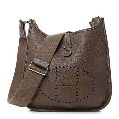 Hermes Taurillon Clemence Evelyne III PM Etoupe 1 of 4
