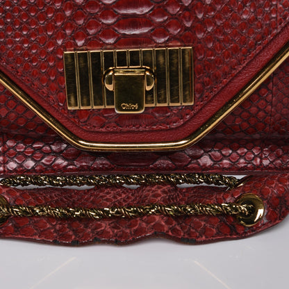 Chloe Python Sally Flap Bag Red 12 of 14