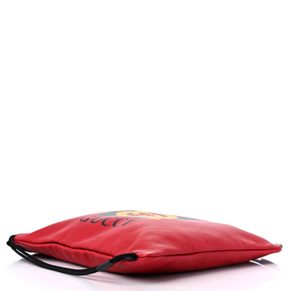 Gucci Calfskin Mens Logo Drawstring Backpack Red 5 of 10