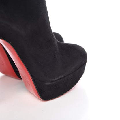 Christian Louboutin Veau Velours Bianca 140 Knee Boots 37 Black 11 of 13
