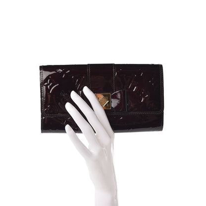 Louis Vuitton Vernis Sarah Noeud Wallet Amarante 2 of 9