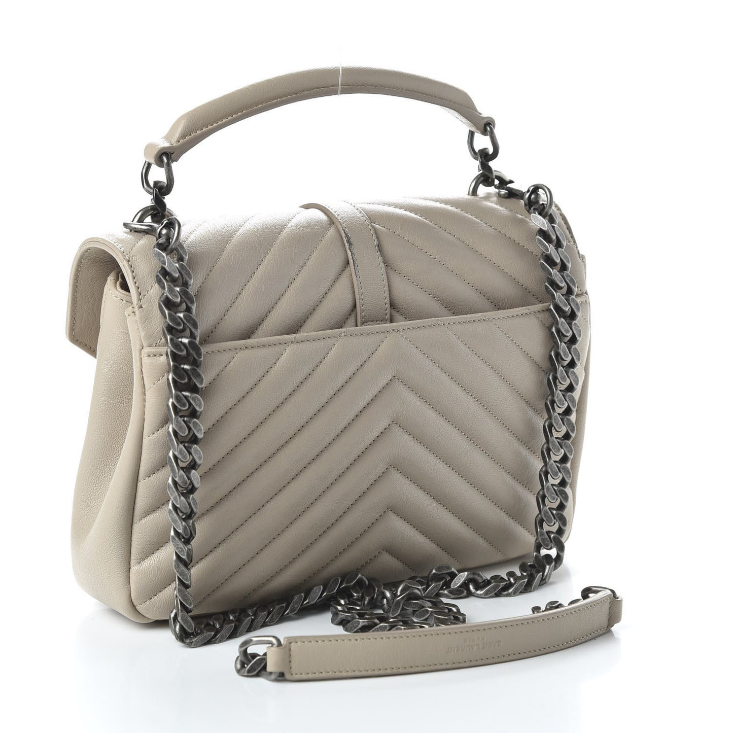 Sheepskin Matelasse Chevron Monogram Medium College Bag Rose Antic