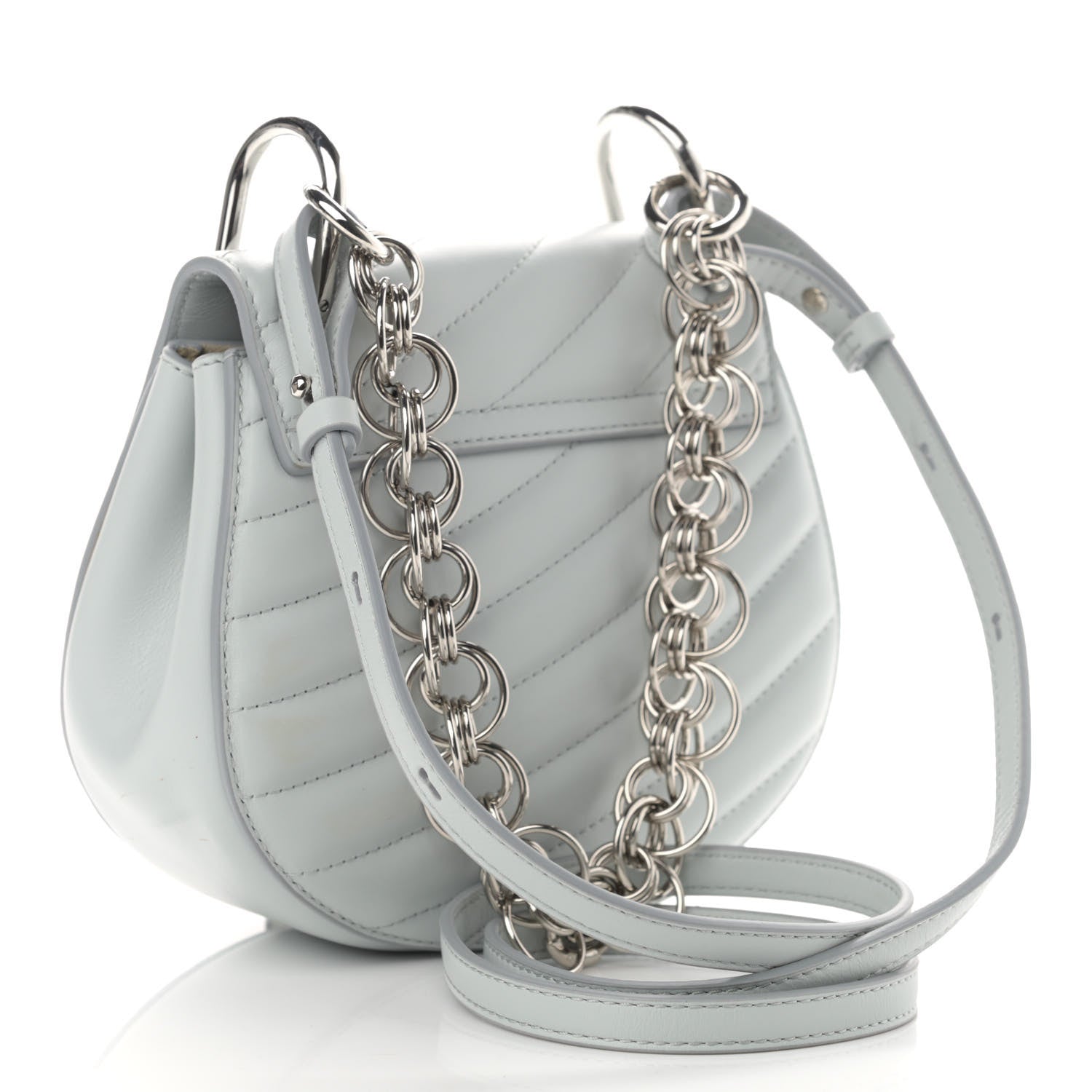Chloe Calfskin Quilted Mini Drew Bijou Shoulder Bag Airy Grey 3 of 11