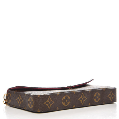 Louis Vuitton Monogram Pochette Felicie Chain Wallet Fuchsia 4 of 11