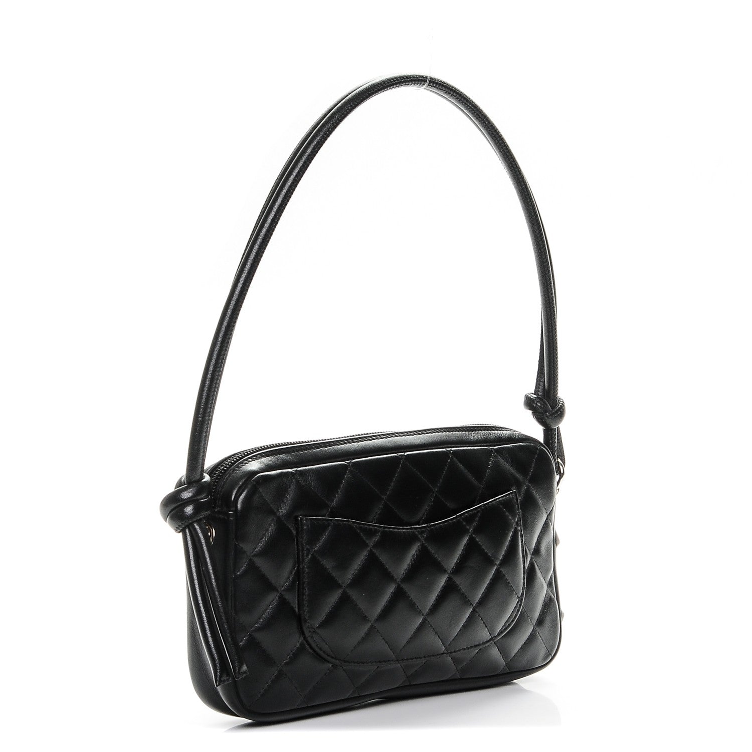 Chanel Calfskin Quilted Cambon Pochette Black White 3 of 7
