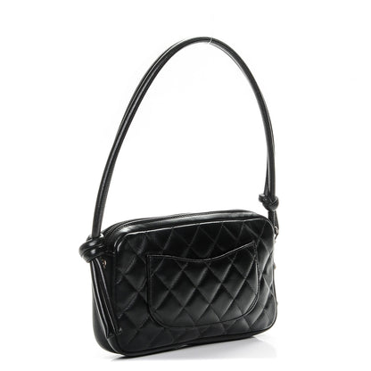 Chanel Calfskin Quilted Cambon Pochette Black White 3 of 7