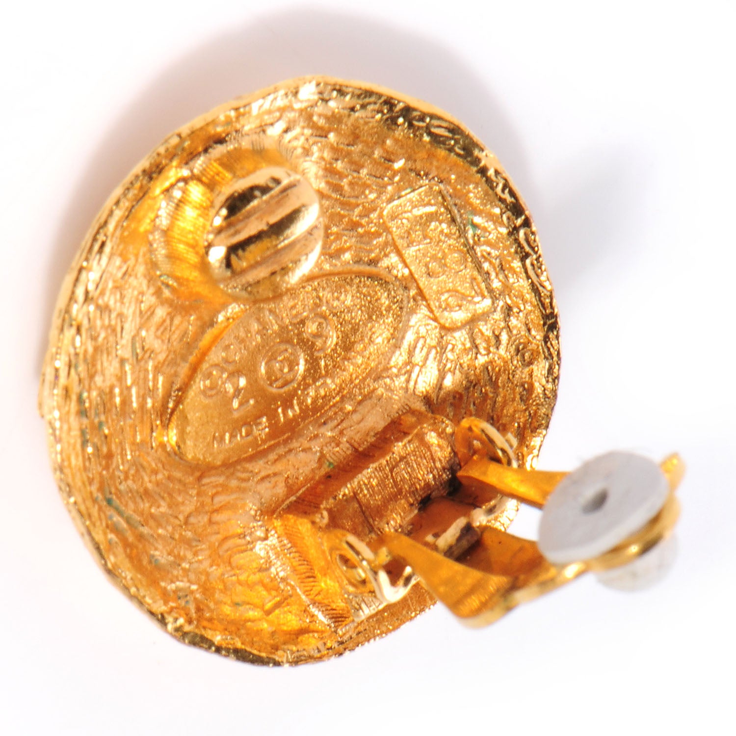 Chanel CC Clip On Earrings Gold 4 of 5