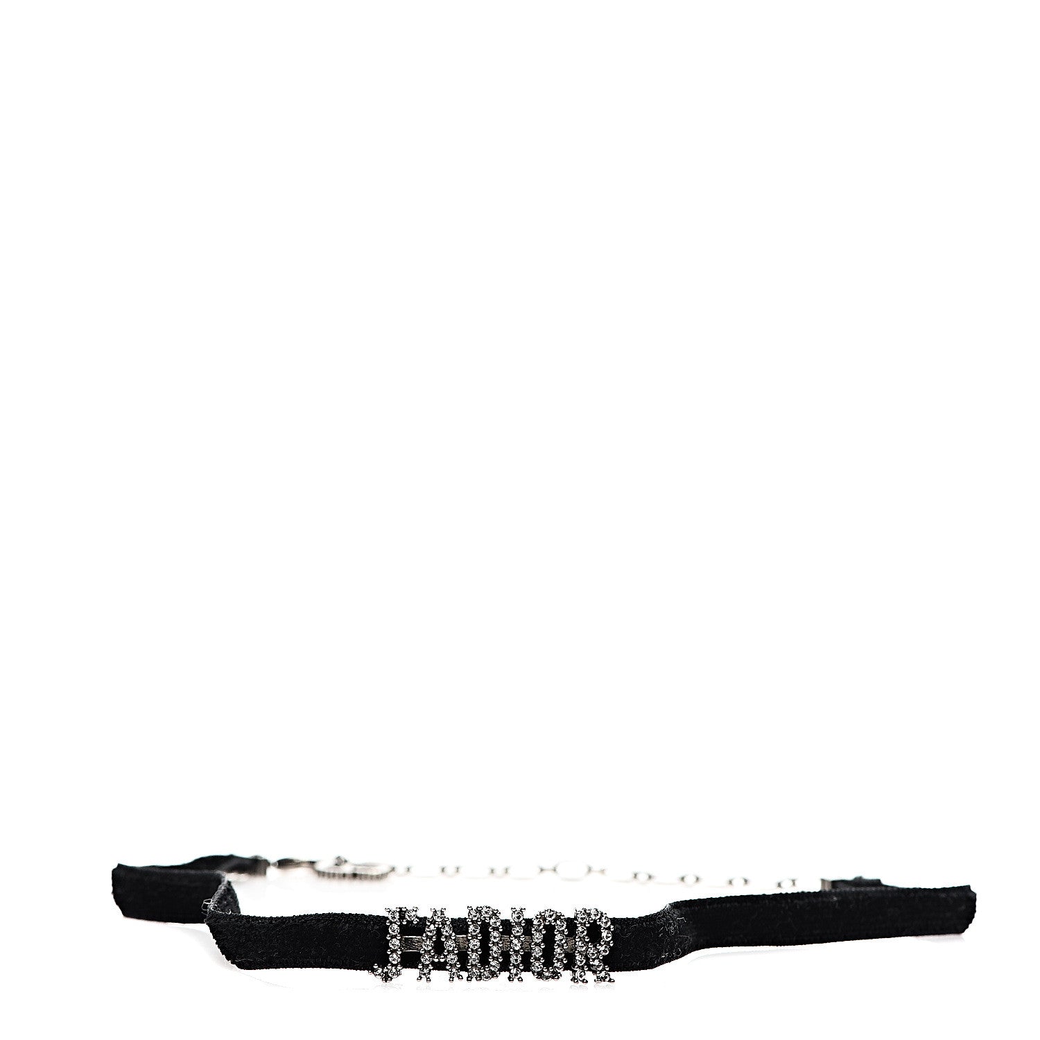 Christian Dior Velvet Crystal J’Adior Choker Necklace Black 1 of 4