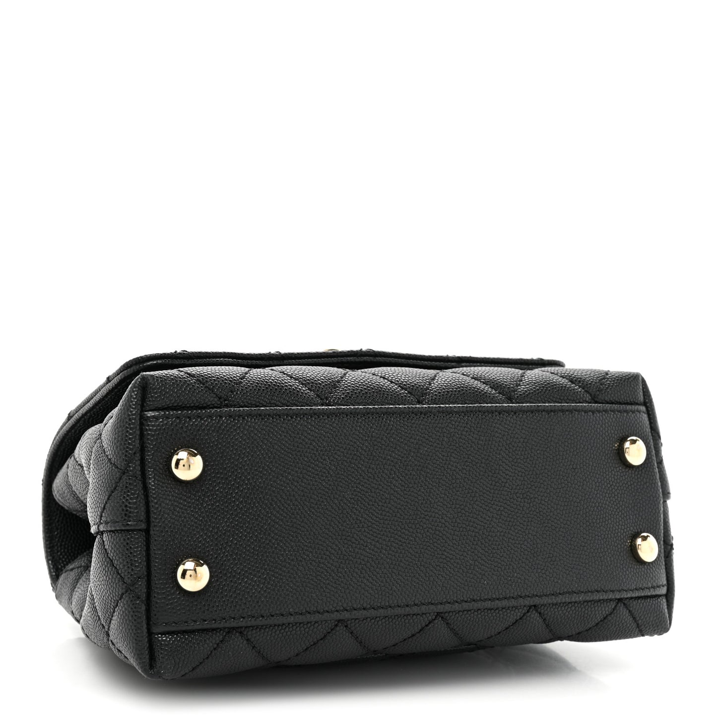 Caviar Quilted Extra Mini Coco Handle Flap Black