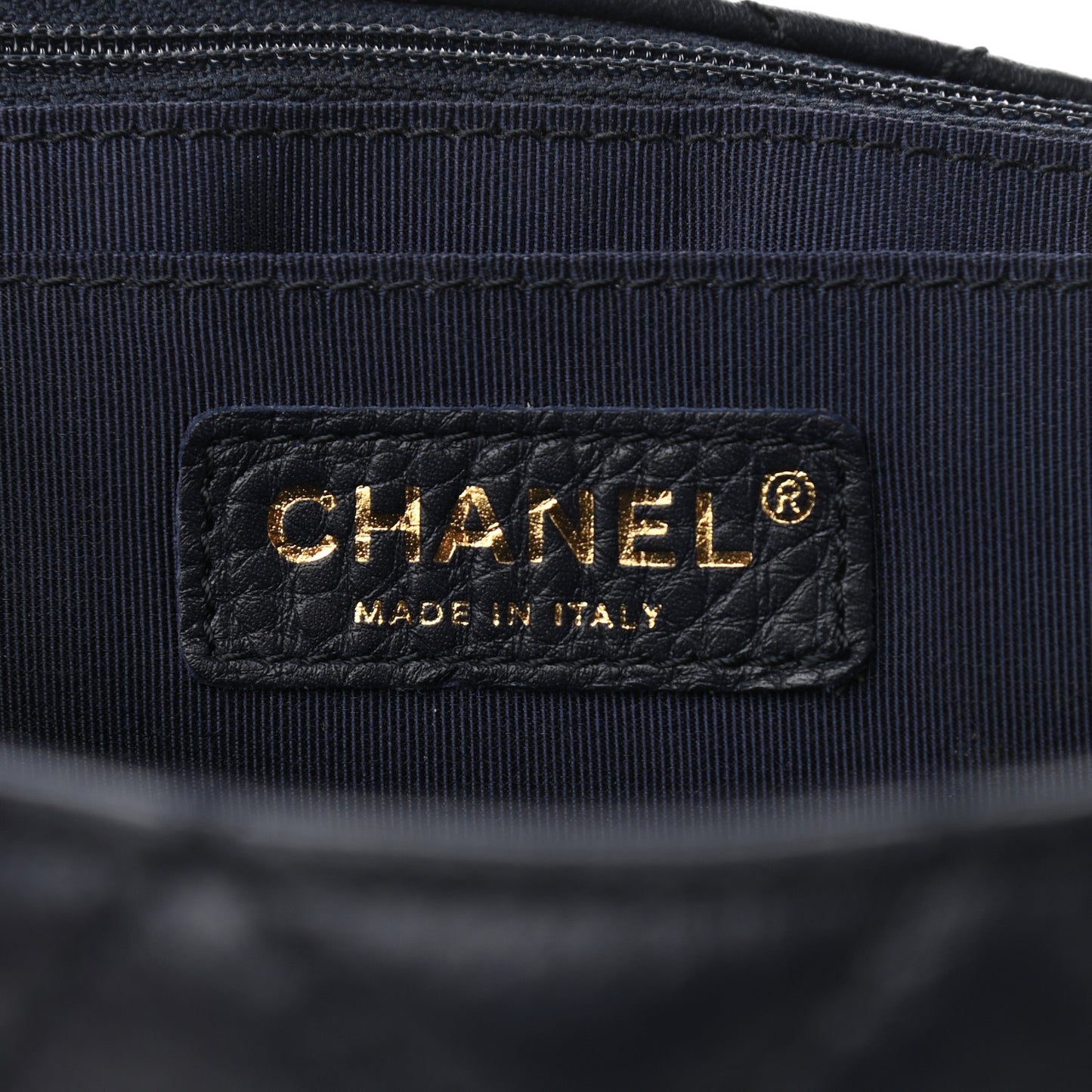 Calfskin Quilted Small XXL Travel Flap Bag Navy