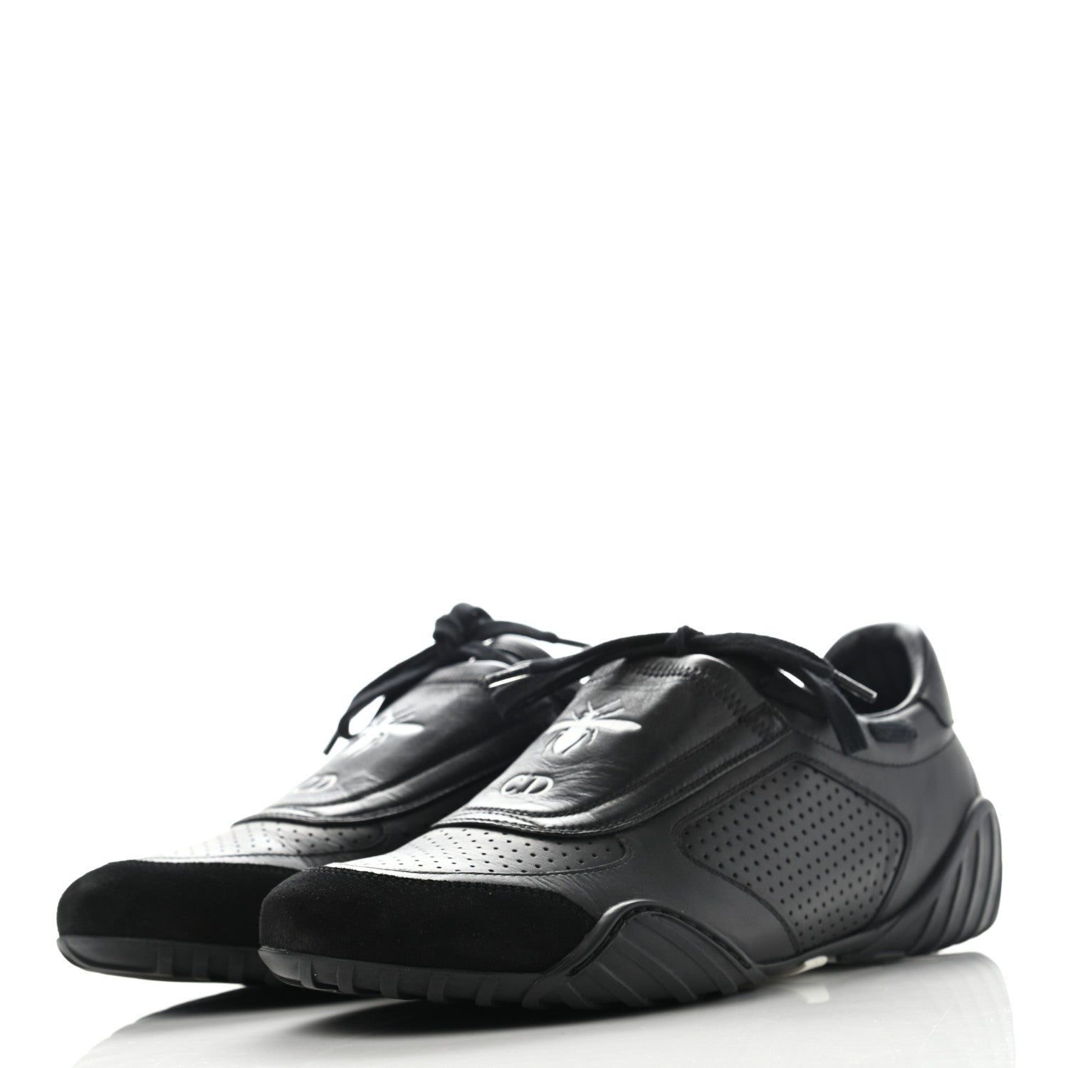 Christian Dior Smooth Calfskin Suede D-Fence Sneakers 39 Black 3 of 10