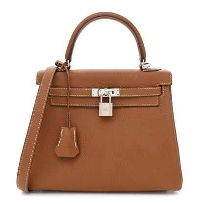Hermes Togo Kelly Retourne 25 Gold 1 of 11