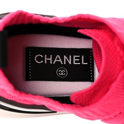 Chanel Mixed Fabrics Knit Sneakers 35.5 Pink 6 of 6