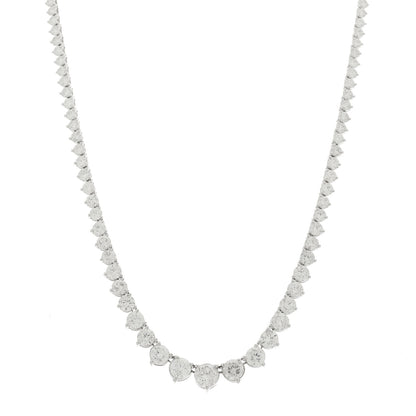 Parker & West by FASHIONPHILE 14K White Gold Diamond 13.20ctw Riviera Necklace 1 of 7