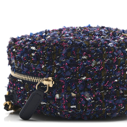 Chanel Tweed Quilted Round Clutch With Chain Multicolor 9 of 11