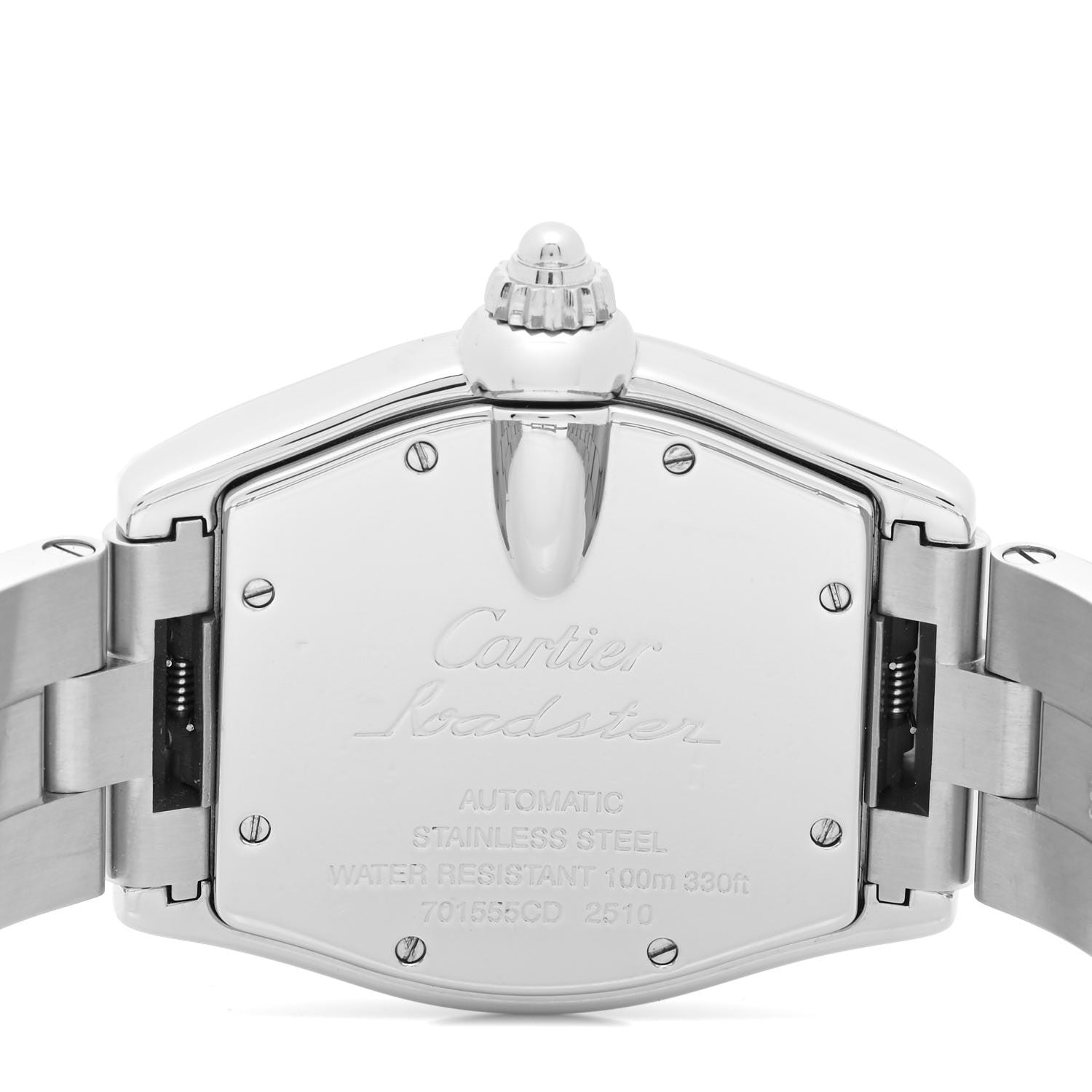 Cartier Stainless Steel 37mm Roadster Automatic Watch Black 4 of 5