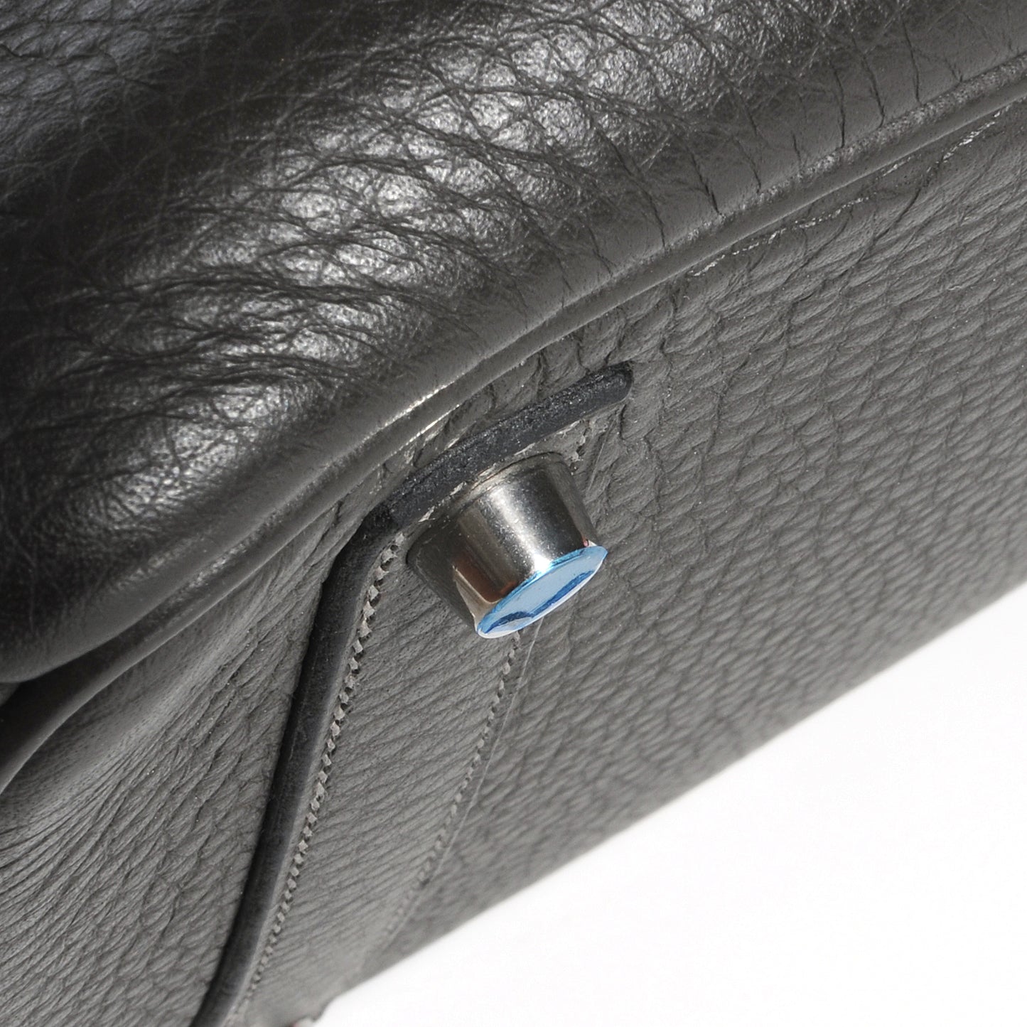 Taurillon Clemence Bi Color Horseshoe Birkin 35 Graphite Violet