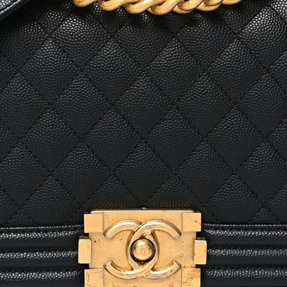 Chanel Caviar Quilted Medium Boy Flap Black 8 of 12