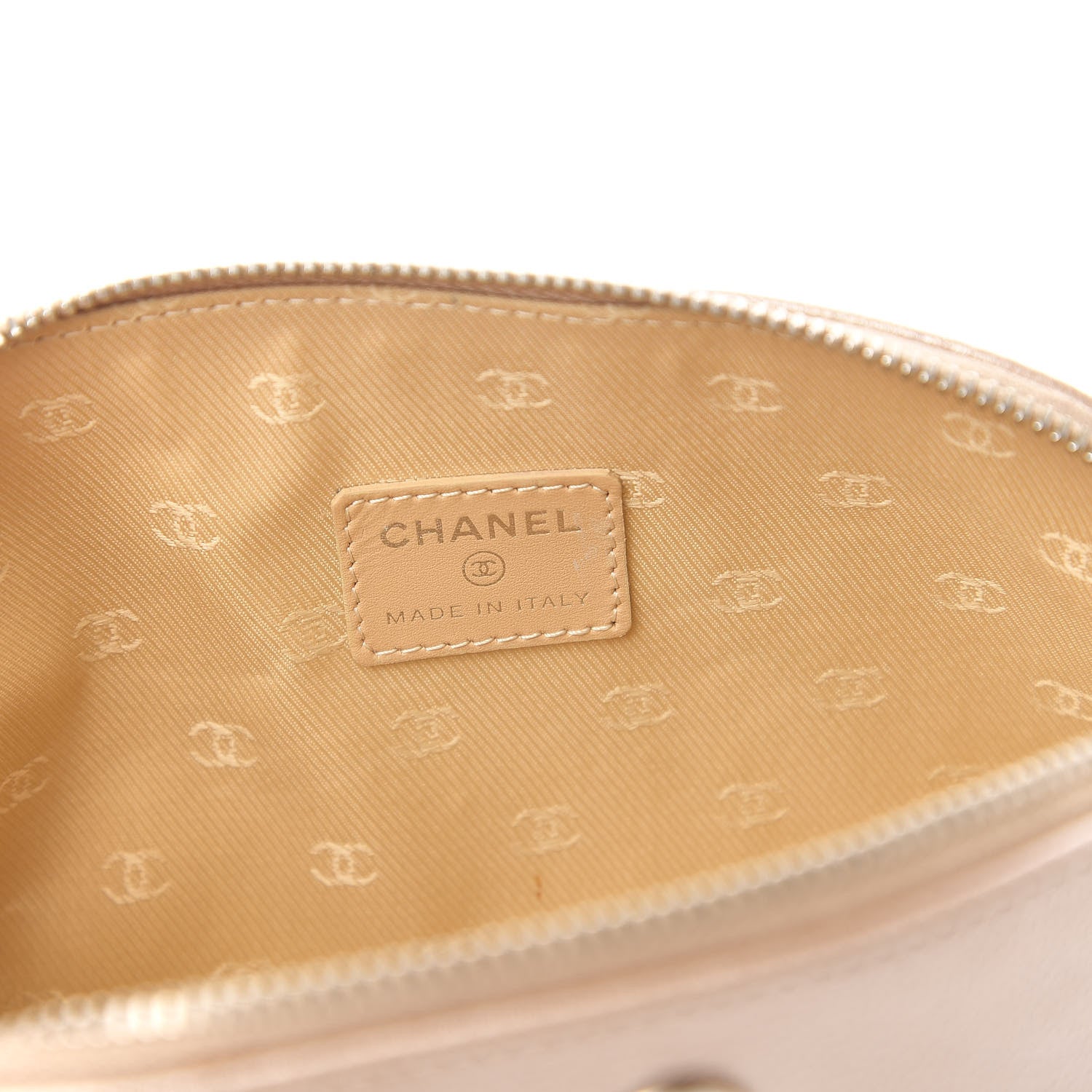 Chanel Metallic Goatskin Cosmetic Case Gold 6 of 8