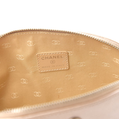 Chanel Metallic Goatskin Cosmetic Case Gold 6 of 8