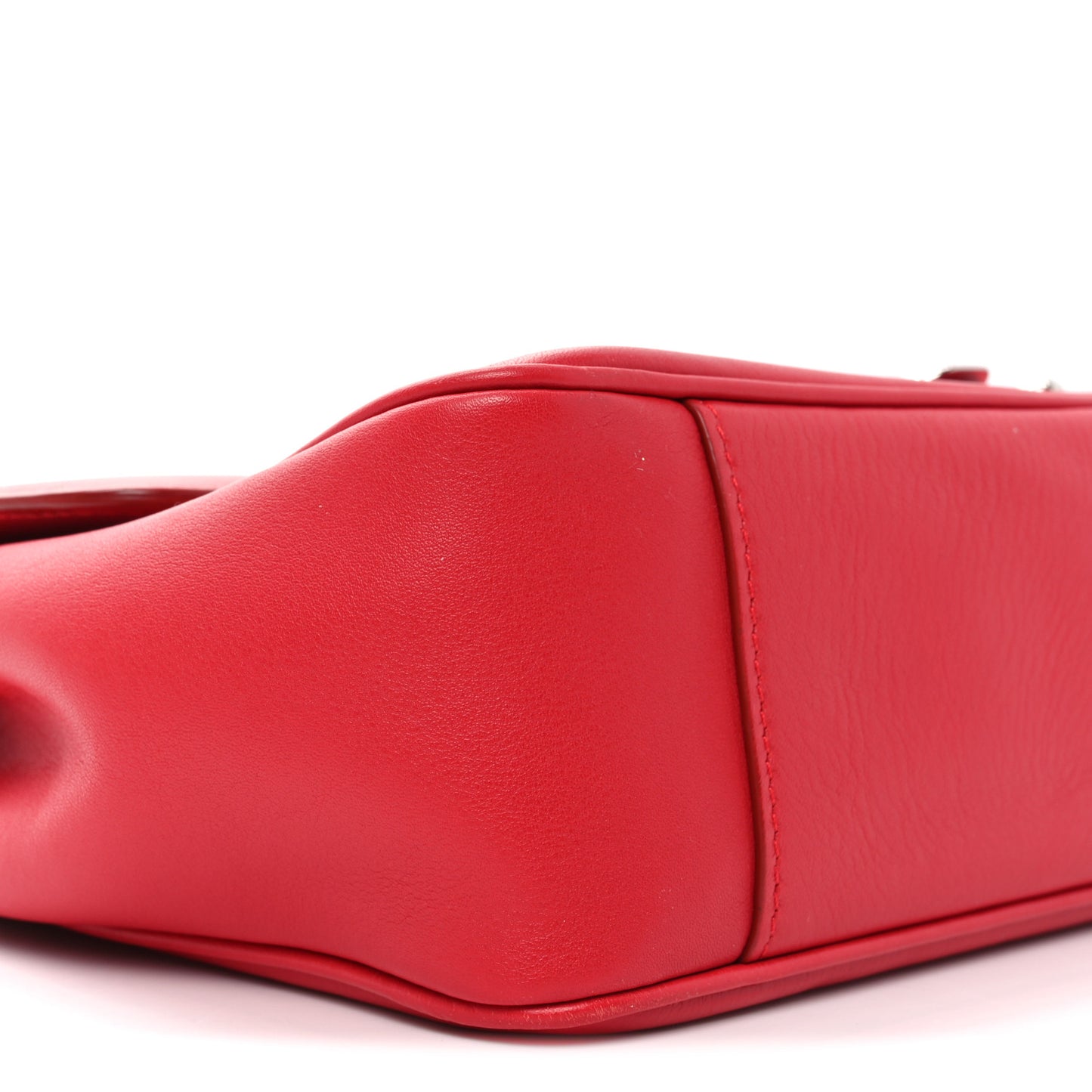 Calfskin Lucia Chain Shoulder Bag Red