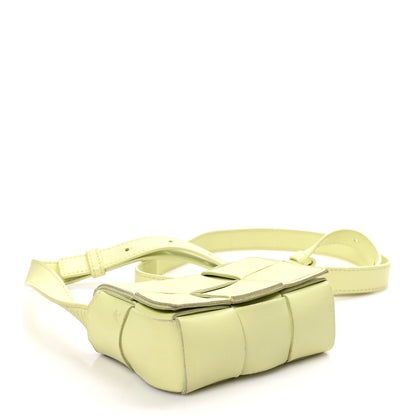 Bottega Veneta Lambskin Maxi Intrecciato Extra Mini Cassette Crossbody Bag Lemon Washed 4 of 9