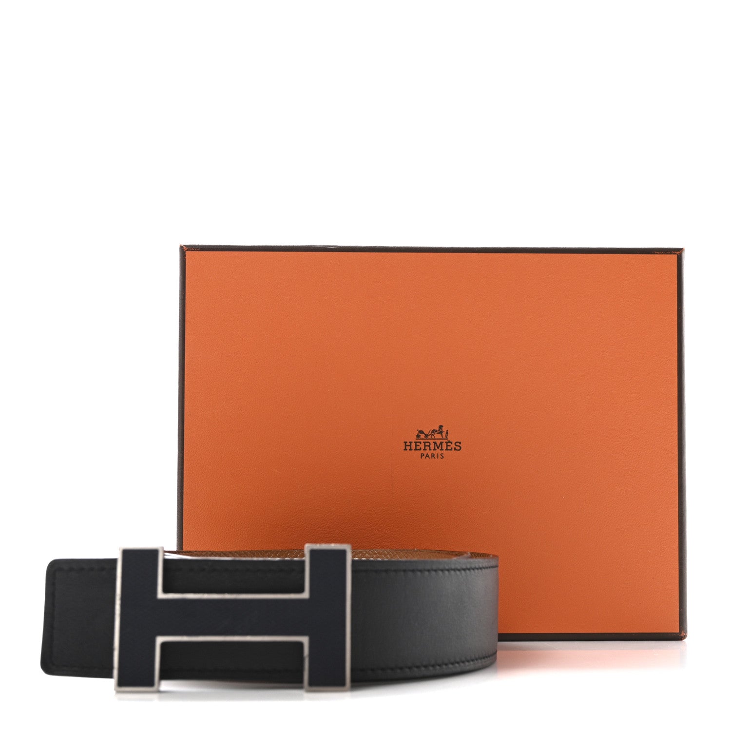 Hermes Box Epsom 32mm Quizz H Belt 85 34 Black Gold 6 of 6