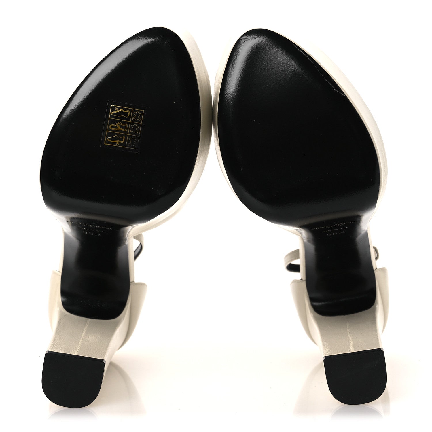 Saint Laurent Lambskin Jodie Platform Sandals 39.5 Pearl 7 of 11