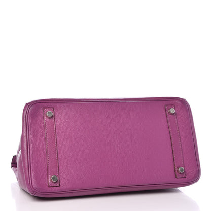 Hermes Chevre de Coromandel Birkin 30 Cyclamen 4 of 7