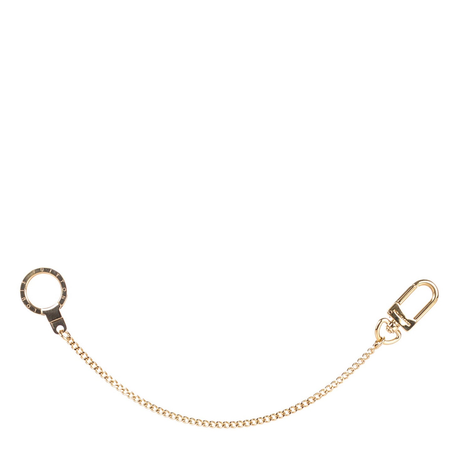 Metal Pochette Extender Key Ring Chain Gold