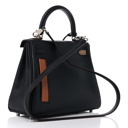 Hermes Swift Colormatic Kelly Retourne 25 Caban Black Chai Gold Etoupe 3 of 12