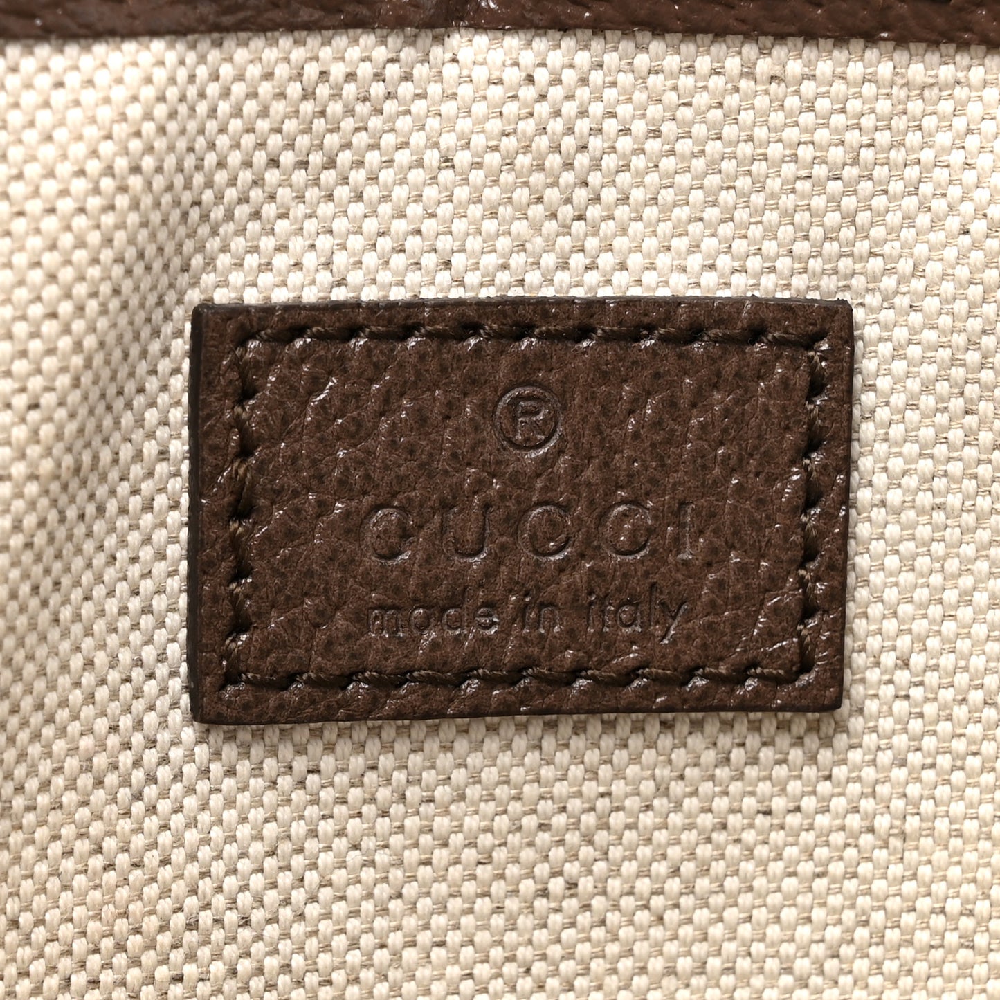 GG Supreme Monogram Textured Calfskin Medium Ophidia Shoulder Tote Bag Beige Ebony New Acero