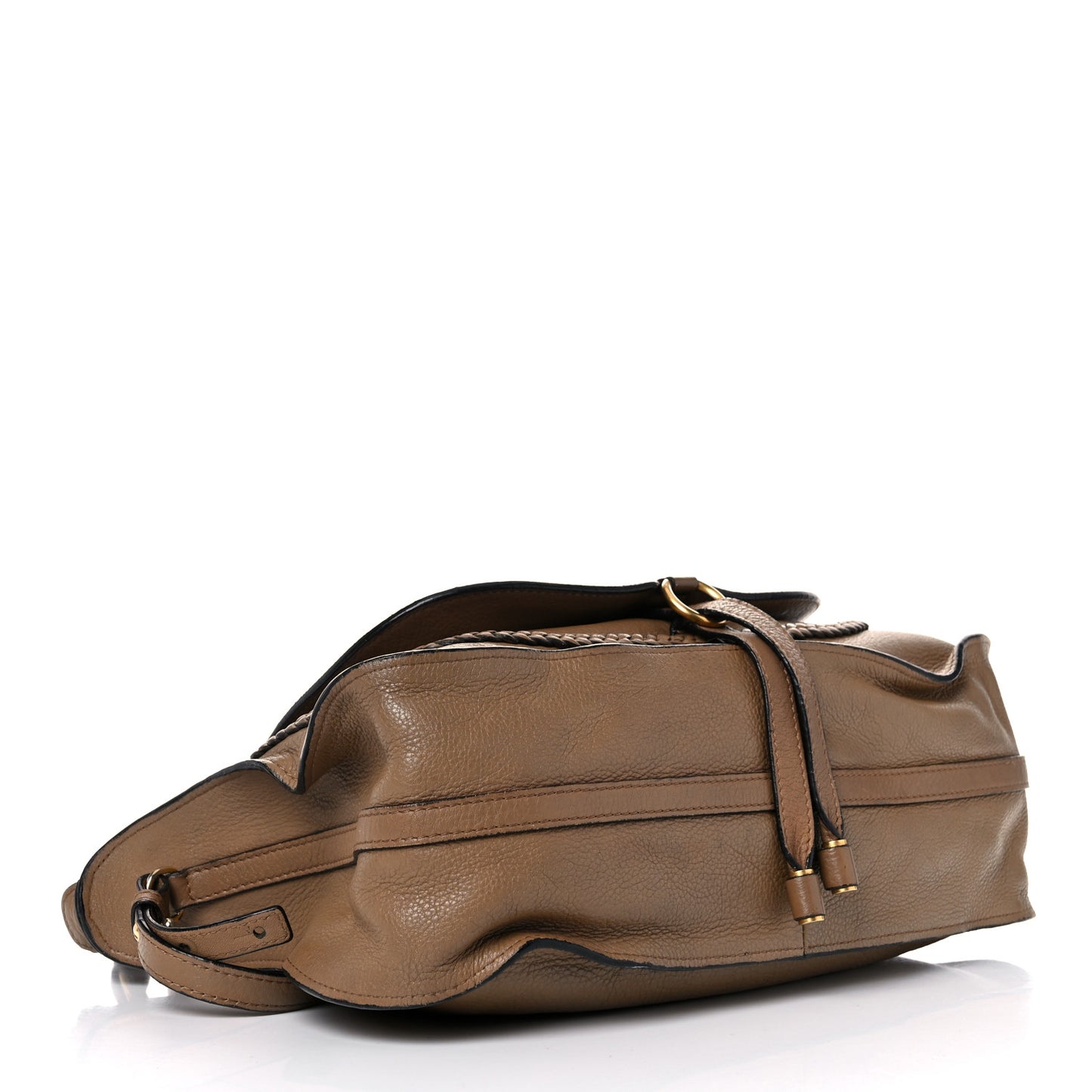 Calfskin Braided Medium Marcie Satchel Nut