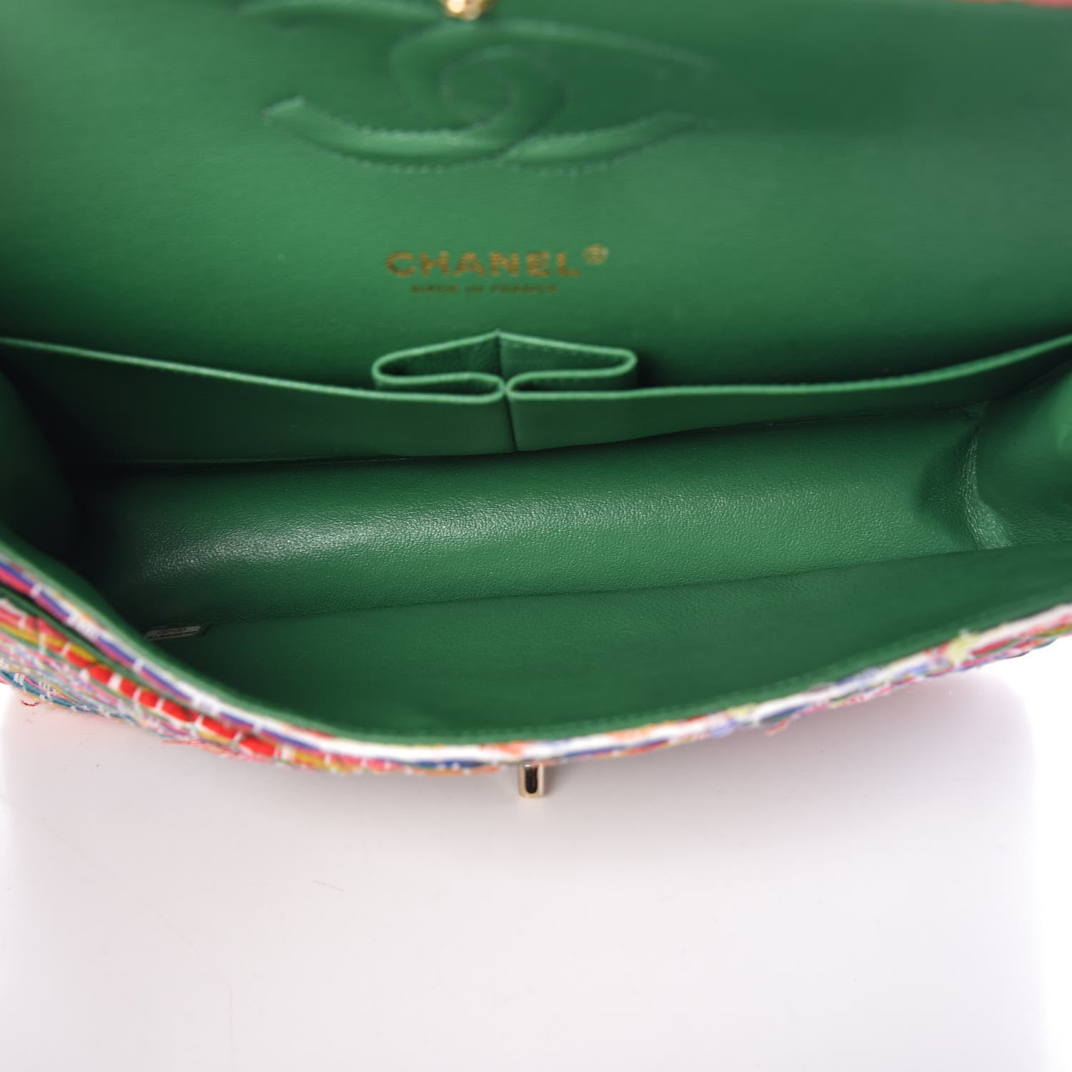 Chanel Tweed Quilted Medium Double Flap Multicolor 5 of 12