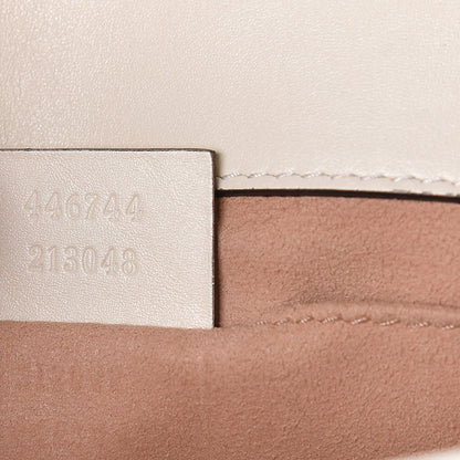 Gucci Calfskin Matelasse Mini GG Marmont Shoulder Bag White 7 of 10
