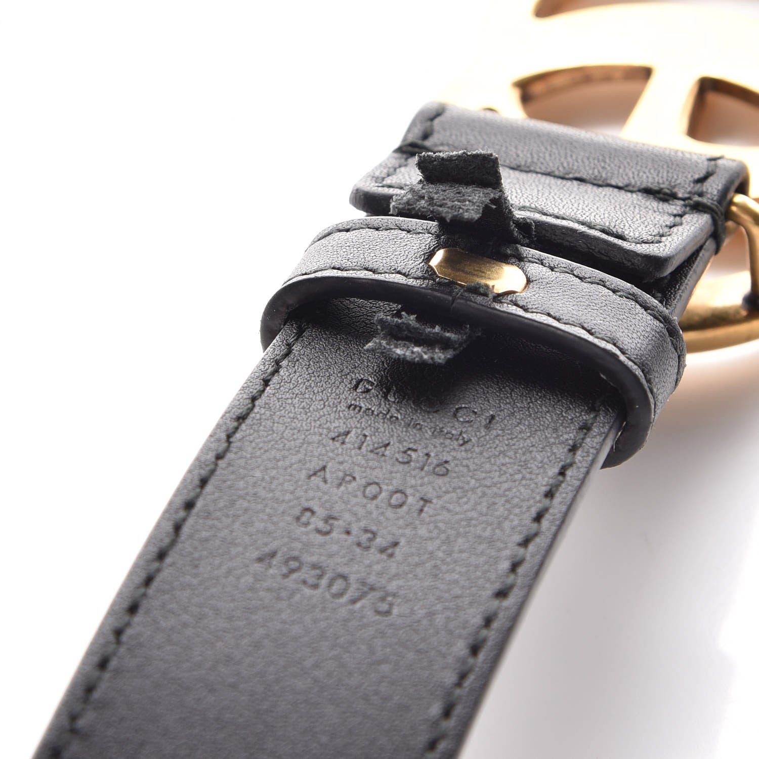 Gucci Calfskin Double G 30mm Belt 85 34 Black 5 of 7