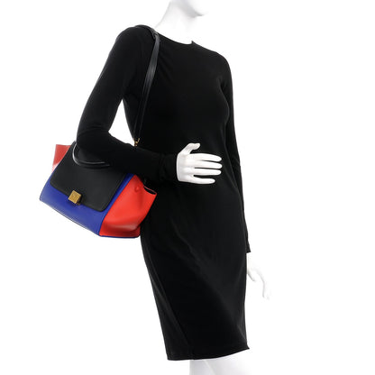 Celine Smooth Calfskin Small Tri-Color Trapeze Black 2 of 8