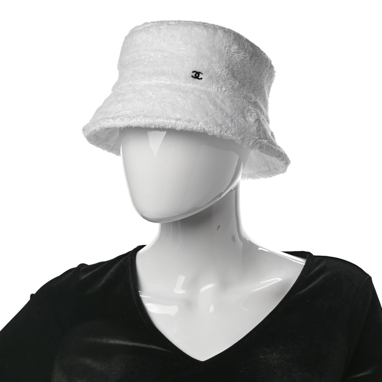 Chanel Terry Cloth CC Bucket Hat S White 2 of 8