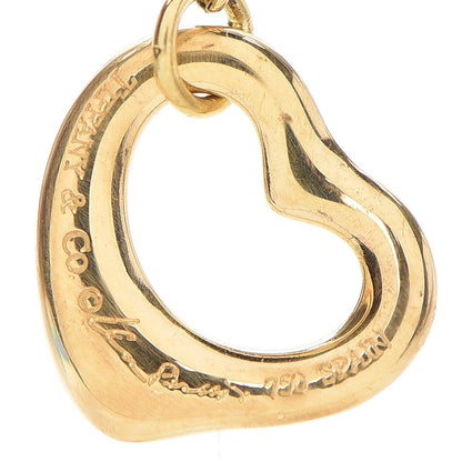 Tiffany 18K Yellow Gold Elsa Peretti Open Heart Drop Earrings 3 of 3