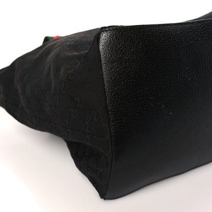 Gucci GG Monogram Large Web Handle Bucket Tote Black 8 of 10