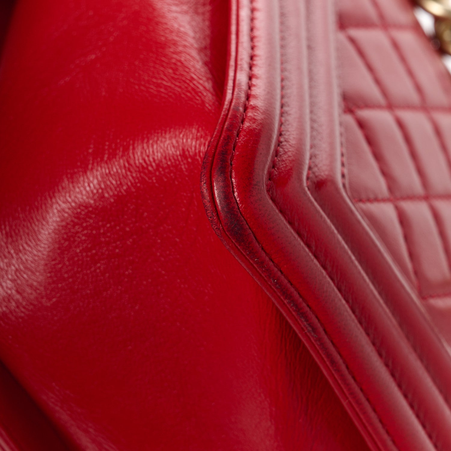 Chanel Lambskin Quilted New Medium Boy Flap Red 13 of 14