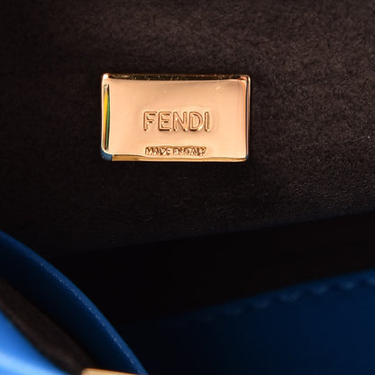 Fendi Shiny Nappa Micro Peekaboo Iconic Satchel Blue Royal 7 of 8