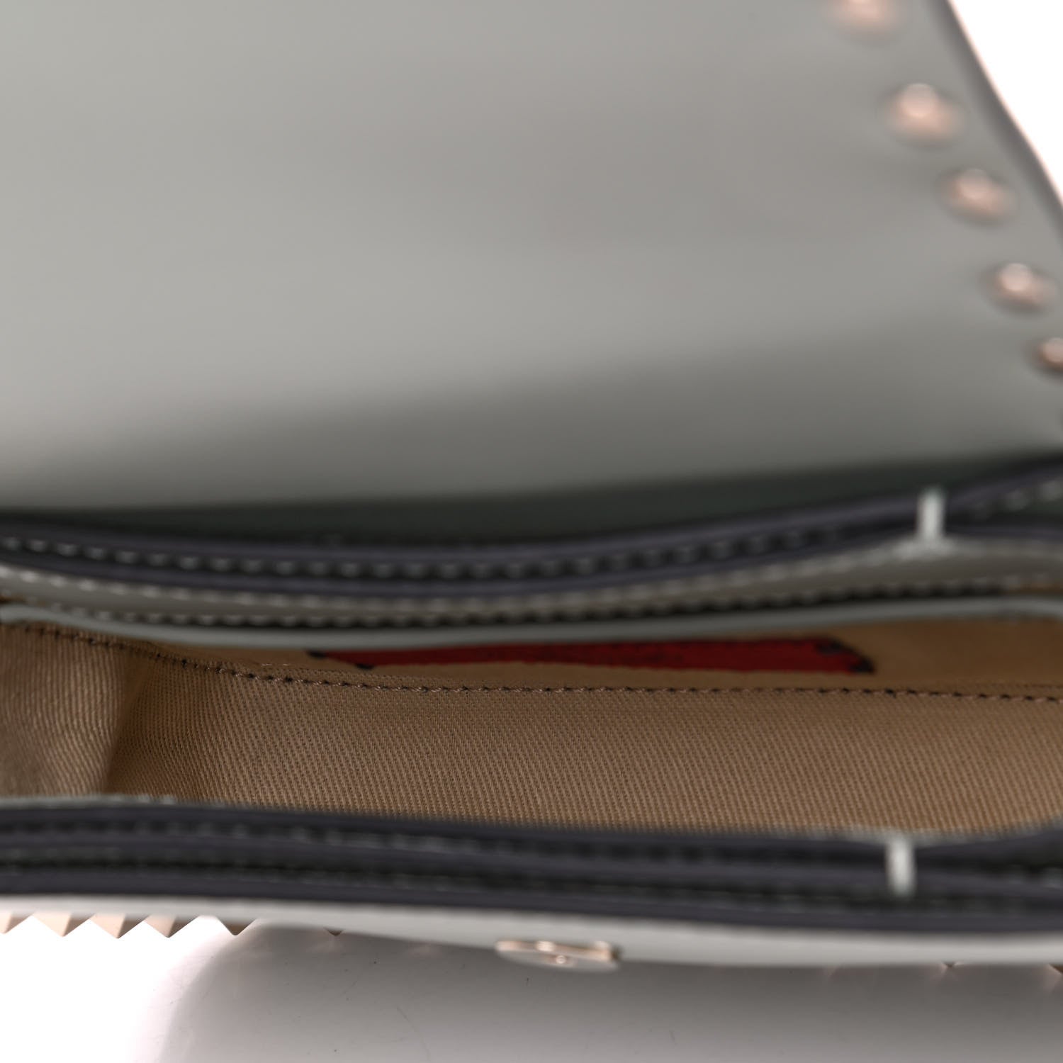 Valentino Garavani Vitello Rockstud Flap Crossbody Bag Water Green 4 of 5
