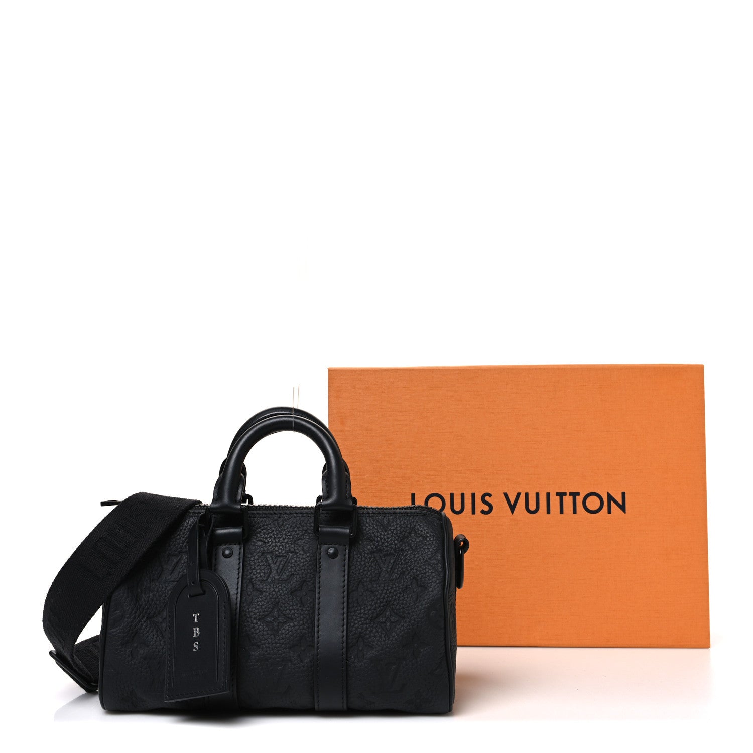 Louis Vuitton Monogram Taurillon Keepall Bandouliere 25 Black 10 of 10