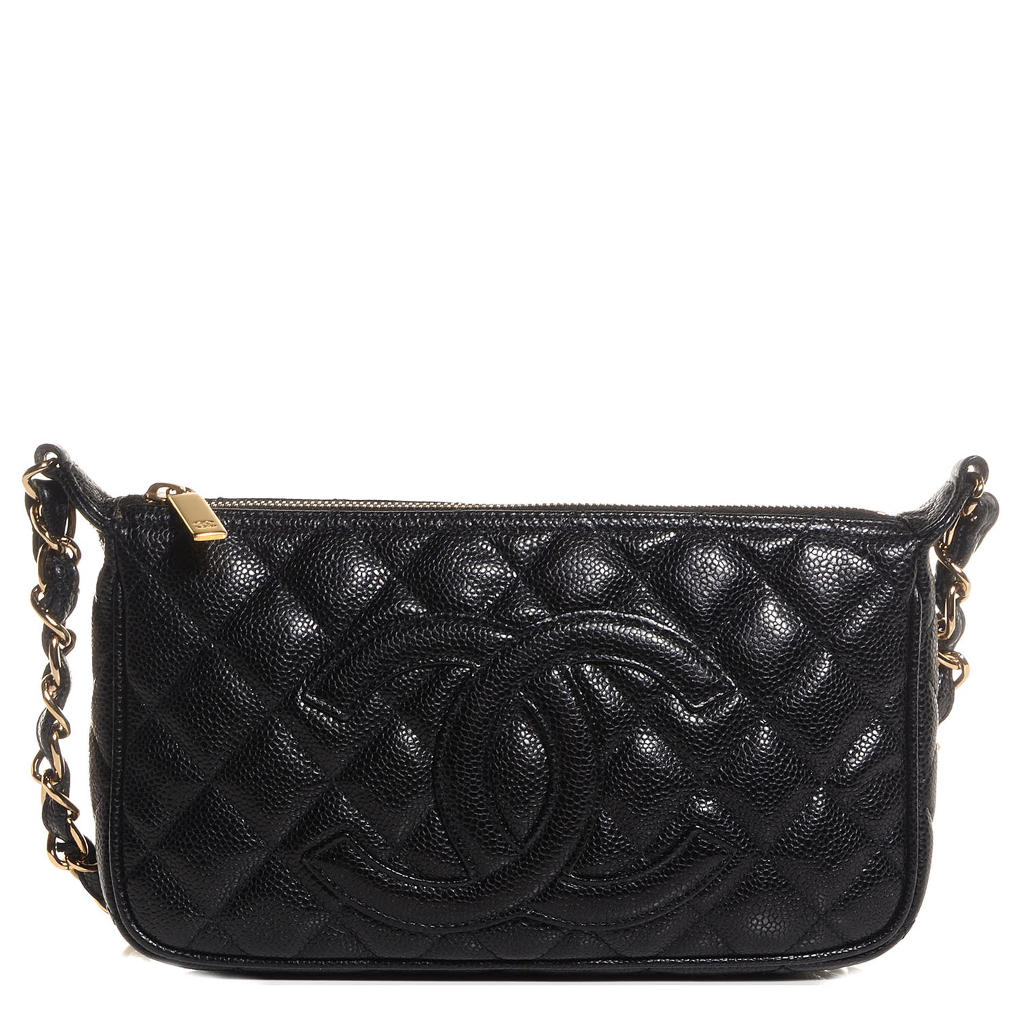 Caviar Quilted Pochette Black