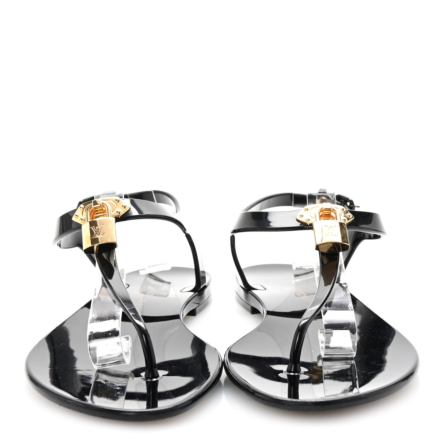 Louis Vuitton Rubber Bikini Thong Flat Sandals 38 Black 3 of 8